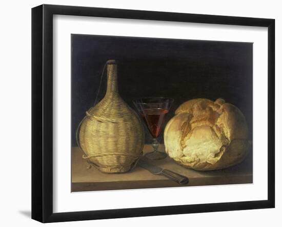 Still Life with Demijohn, Goblet and Bread, 1630-35-Sebastiano del Piombo-Framed Giclee Print