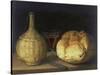 Still Life with Demijohn, Goblet and Bread, 1630-35-Sebastiano del Piombo-Stretched Canvas