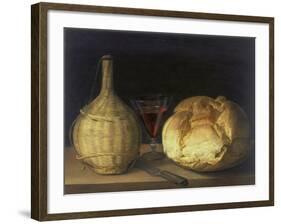 Still Life with Demijohn, Goblet and Bread, 1630-35-Sebastiano del Piombo-Framed Giclee Print