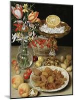 Still-life with desert and bouquet, 1632-Georg Flegel-Mounted Giclee Print