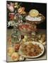 Still-life with desert and bouquet, 1632-Georg Flegel-Mounted Giclee Print