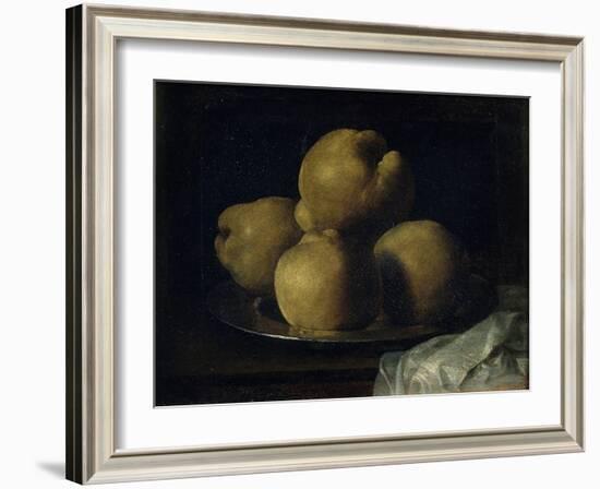 Still Life with Dish of Quince-Francisco de Zurbarán-Framed Giclee Print