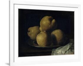 Still Life with Dish of Quince-Francisco de Zurbarán-Framed Giclee Print