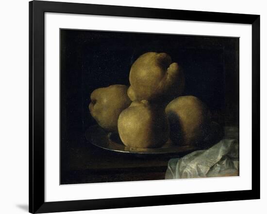 Still Life with Dish of Quince-Francisco de Zurbarán-Framed Giclee Print