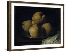 Still Life with Dish of Quince-Francisco de Zurbarán-Framed Giclee Print