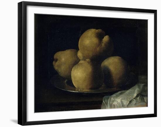 Still Life with Dish of Quince-Francisco de Zurbarán-Framed Giclee Print