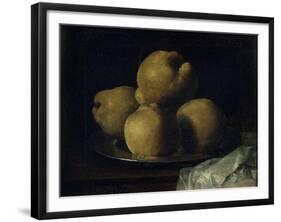 Still Life with Dish of Quince-Francisco de Zurbarán-Framed Giclee Print