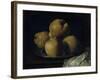 Still Life with Dish of Quince-Francisco de Zurbarán-Framed Giclee Print