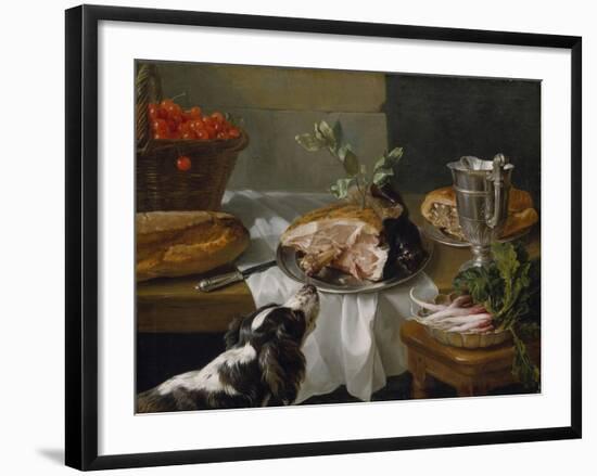 Still Life with Dog-Alexandre-Francois Desportes-Framed Giclee Print