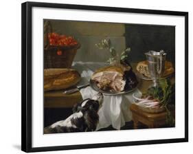 Still Life with Dog-Alexandre-Francois Desportes-Framed Giclee Print