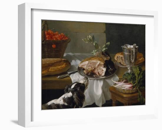 Still Life with Dog-Alexandre-Francois Desportes-Framed Giclee Print