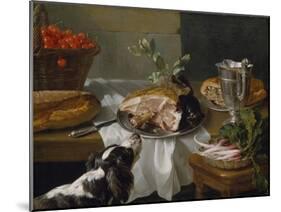 Still Life with Dog-Alexandre-Francois Desportes-Mounted Giclee Print