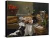 Still Life with Dog-Alexandre-Francois Desportes-Stretched Canvas