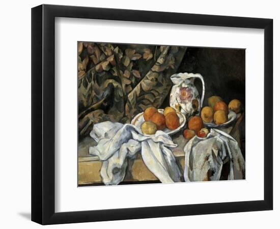 Still Life with Drapery, C1895-Paul Cézanne-Framed Giclee Print