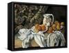 Still Life with Drapery, C1895-Paul Cézanne-Framed Stretched Canvas