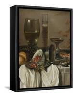 Still Life with Drinking Vessels. 1649-Pieter Claesz-Framed Stretched Canvas