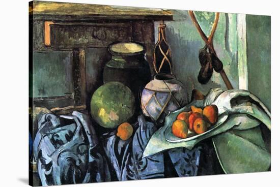 Still Life with Eggplant-Paul Cézanne-Stretched Canvas