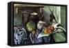 Still Life with Eggplant-Paul Cézanne-Framed Stretched Canvas