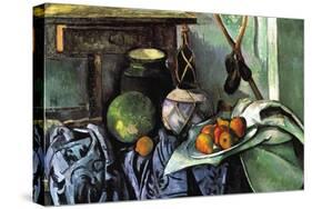 Still Life with Eggplant-Paul Cézanne-Stretched Canvas