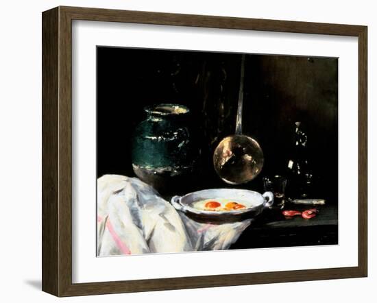 Still Life with Eggs, 20th Century-Antoine Vollon-Framed Giclee Print