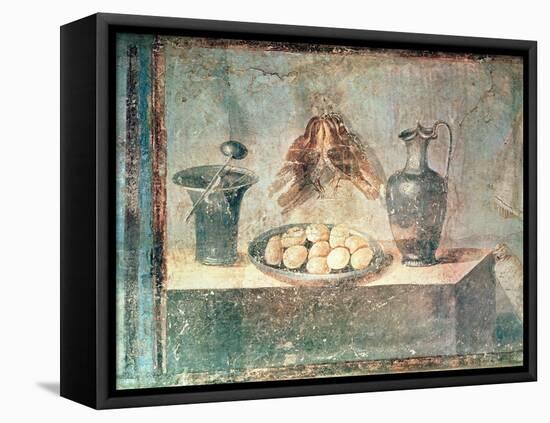 Still Life with Eggs and Thrushes, from the Villa Di Giulia Felice, Pompeii-null-Framed Stretched Canvas