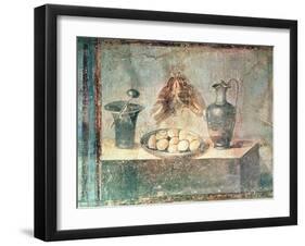 Still Life with Eggs and Thrushes, from the Villa Di Giulia Felice, Pompeii-null-Framed Giclee Print