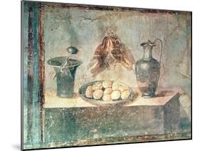 Still Life with Eggs and Thrushes, from the Villa Di Giulia Felice, Pompeii-null-Mounted Giclee Print