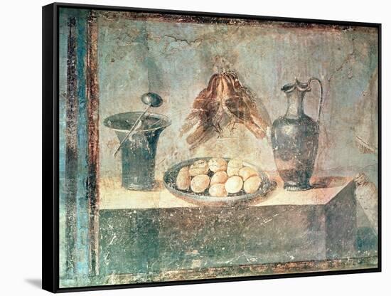 Still Life with Eggs and Thrushes, from the Villa Di Giulia Felice, Pompeii-null-Framed Stretched Canvas