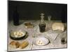 Still Life with Eggs, Bread, Cheese and Wine, Museo Imperial, Petropolis, Rio de Janeiro, Brazil-Agostino Jose Da Mota-Mounted Giclee Print