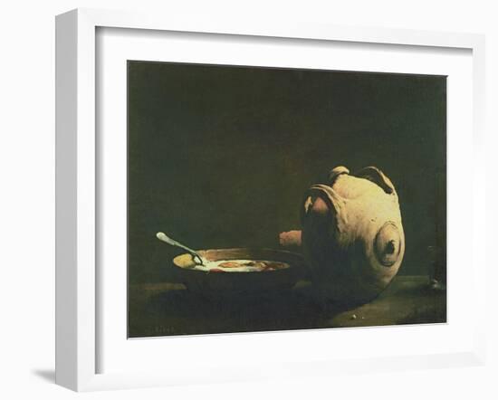 Still Life with Eggs on a Plate, 19th Century-Auguste Theodule Ribot-Framed Giclee Print