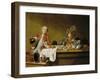 Still life with elegant gentleman-Peter Jakob Horemans-Framed Giclee Print