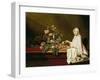 Still life with elegant lady-Peter Jakob Horemans-Framed Giclee Print