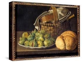 Still Life with Figs Painting by Luis Melendez (1716-1780) 18Th Century Sun. 0,37X0,49 M-Luis Egidio Menendez or Melendez-Stretched Canvas