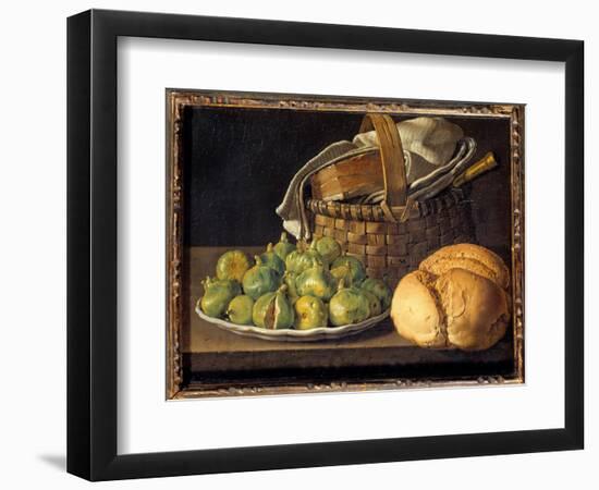 Still Life with Figs Painting by Luis Melendez (1716-1780) 18Th Century Sun. 0,37X0,49 M-Luis Egidio Menendez or Melendez-Framed Giclee Print