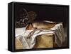 Still Life with Fish, 1866 (Oil on Canvas)-Jean Frederic Bazille-Framed Stretched Canvas