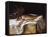 Still Life with Fish, 1866 (Oil on Canvas)-Jean Frederic Bazille-Framed Stretched Canvas