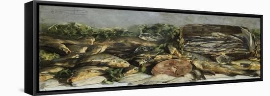 Still Life with Fish, 1886-Giovanni Segantini-Framed Stretched Canvas