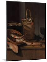Still Life with Fish and a Cat, C. 1650-1660-Wallerant Vaillant-Mounted Giclee Print