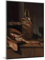 Still Life with Fish and a Cat, C. 1650-1660-Wallerant Vaillant-Mounted Giclee Print