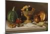 Still Life with Fish and a Pumpkin (Dining Room Scene)-Jose Agustin Arrieta-Mounted Giclee Print