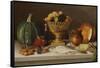 Still Life with Fish and a Pumpkin (Dining Room Scene)-Jose Agustin Arrieta-Framed Stretched Canvas