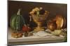 Still Life with Fish and a Pumpkin (Dining Room Scene)-Jose Agustin Arrieta-Mounted Giclee Print