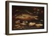 Still Life with Fish, Oysters and Shrimps, C.1620-50 (Oil on Panel)-Clara Peeters-Framed Premium Giclee Print