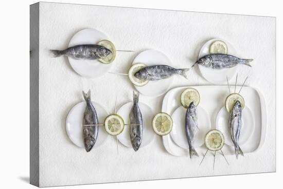 Still Life With Fish-Dimitar Lazarov-Stretched Canvas