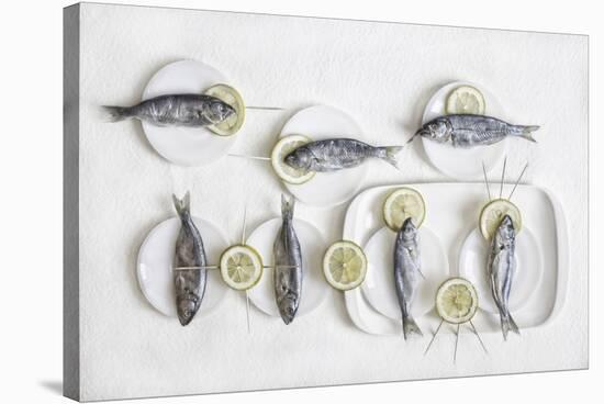 Still Life With Fish-Dimitar Lazarov-Stretched Canvas