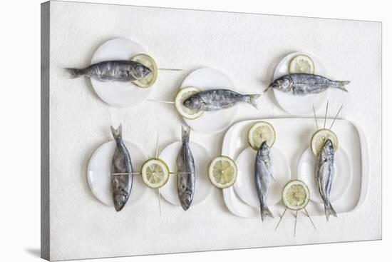 Still Life With Fish-Dimitar Lazarov-Stretched Canvas