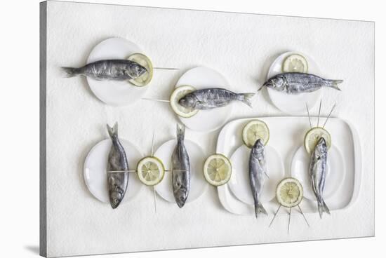 Still Life With Fish-Dimitar Lazarov-Stretched Canvas