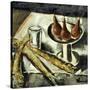 Still-life with Fish-Maurice Vlaminck-Stretched Canvas