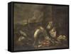 Still Life with Fish-R. van Burgh-Framed Stretched Canvas