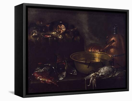 Still Life with Fish-Giuseppe Recco-Framed Stretched Canvas